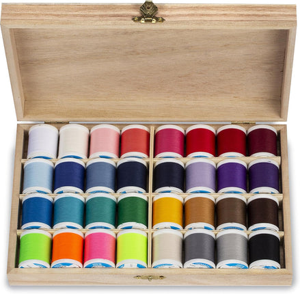 Coats Dual Duty XP Spool Collection W/Wood Box 32/Pkg