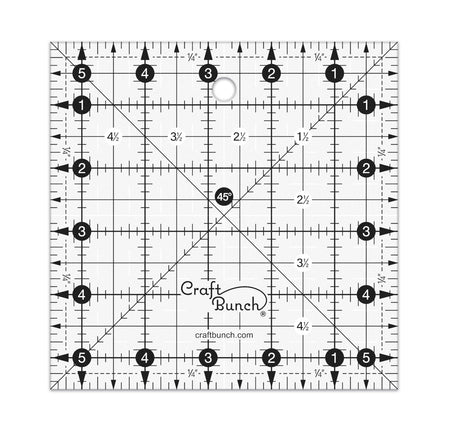 Craft Bunch - Non-Slip Square Quilt Template Rulers - Multiple Sizes