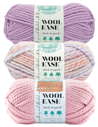 Lion Brand Yarn - Wool-Ease Thick & Quick - 3 Skein Assortment (Dollhouse)