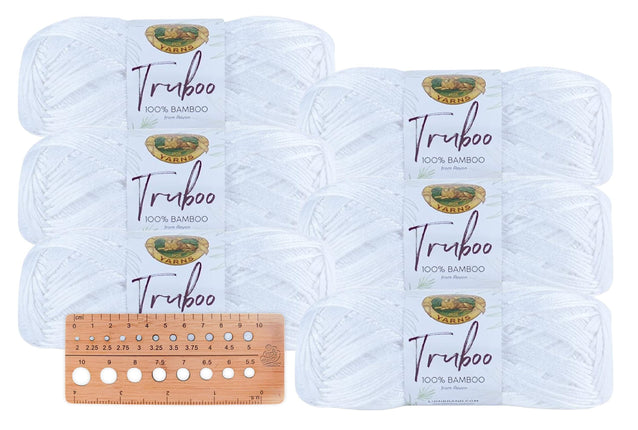 Lion Brand Yarn - Truboo - 6 Pack with Needle Gauge (Parent)