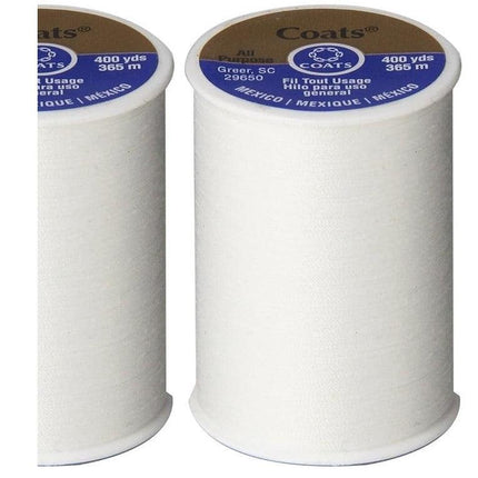 Coats & Clark Dual Duty All Purpose Thread 400 Yards White 230-1 (6-Pack)
