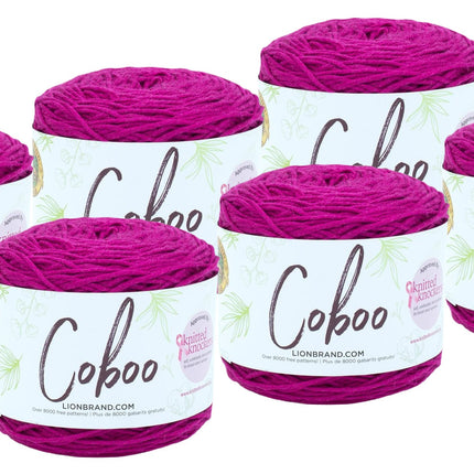 Lion Brand Yarn - Coboo -6 Pack with Pattern Cards (Olive)
