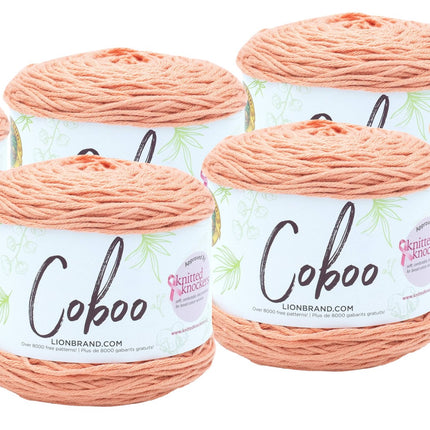 Lion Brand Yarn - Coboo -6 Pack with Pattern Cards (Olive)