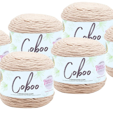 Lion Brand Yarn - Coboo -6 Pack with Pattern Cards (Olive)