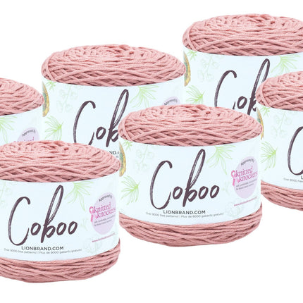 Lion Brand Yarn - Coboo -6 Pack with Pattern Cards (Olive)