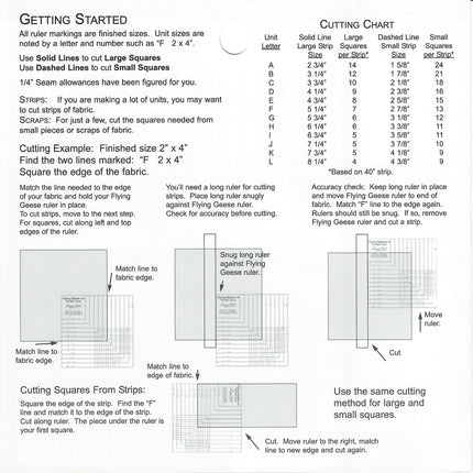 Craft Bunch - Non-Slip Flying Geese Tool Quilting Ruler Template - 8.5" x 8.5"