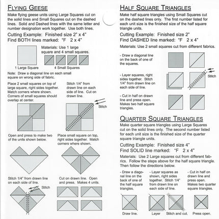 Craft Bunch - Non-Slip Flying Geese Tool Quilting Ruler Template - 8.5" x 8.5"