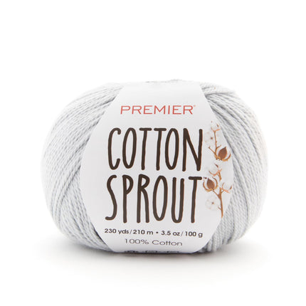 Premier Yarns Cotton Sprout DK Light 3-Pack with Gauge Tool, 100% Un-Mercerized Cotton #3 Weight Skeins for Crochet and Knitting, 690 Yds (Parent)