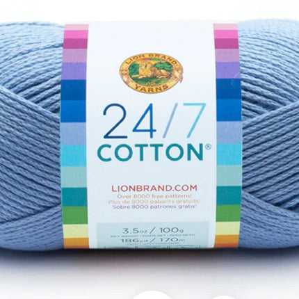 Lion Brand Yarn - 24/7 Cotton - 6 Skein Assortment (Ocean)