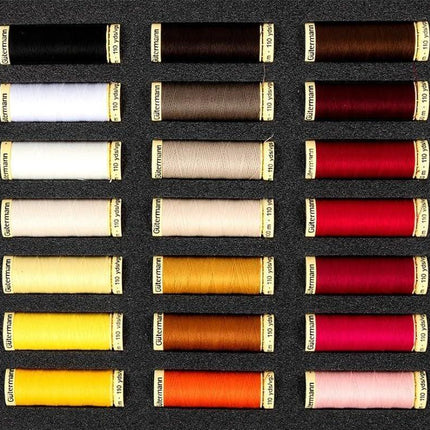 Gutermann Sew-All Polyester Sewing Thread Set – 42 Spools, 100m Each – Thread Set in Organizer Case