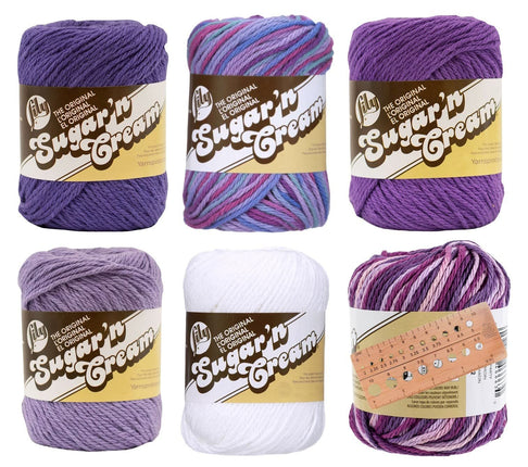 Lily Sugar 'n Cream Yarn - 100% Cotton - Assortment - (Garden Party)