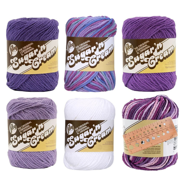 Lily Sugar 'n Cream Yarn - 100% Cotton - Assortment - (Garden Party)