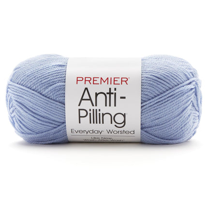 Premier Yarns Anti-Pilling Everyday Worsted Yarn 3-Pack with Gauge Tool, 100% Acrylic Medium #4 Weight Skeins for Crochet and Knitting Baby Blankets, 540 Yds (Pumpkin)