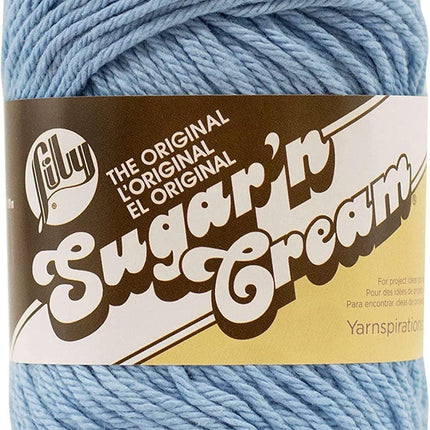 Lily Sugar 'n Cream Yarn - 100% Cotton - Assortment (Blueberry)
