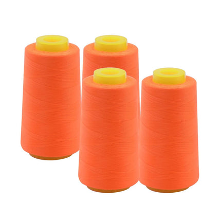 EVERLOCK Serger Thread – 4 Cones, 3000 Yards Each – 40 Weight, 2-Ply Spun Polyester – Strong, Low-Lint Overlock Thread for Serger Machines – All-Purpose Sewing & Finishing (Rust)