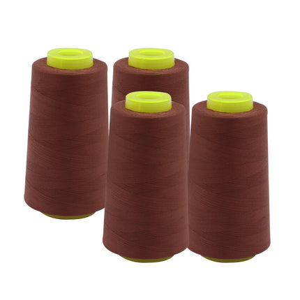 EVERLOCK Serger Thread – 4 Cones, 3000 Yards Each – 40 Weight, 2-Ply Spun Polyester – Strong, Low-Lint Overlock Thread for Serger Machines – All-Purpose Sewing & Finishing (Rust)