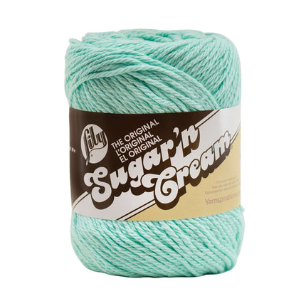 Variety Assortment Lily Sugar 'n Cream Yarn Bundle 100% Cotton Worsted #4 Weight Solids & Ombres with Needle Gauge (Mix 241)