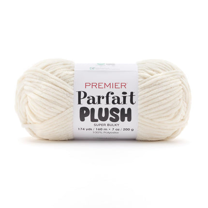 Premier Yarns Parfait Plush Thicker Super-Bulky 3-Pack with Tapestry Needles, 100% Polyester #6 Weight Skeins for Crochet Amigurumi and Soft Toys, 522 Yds