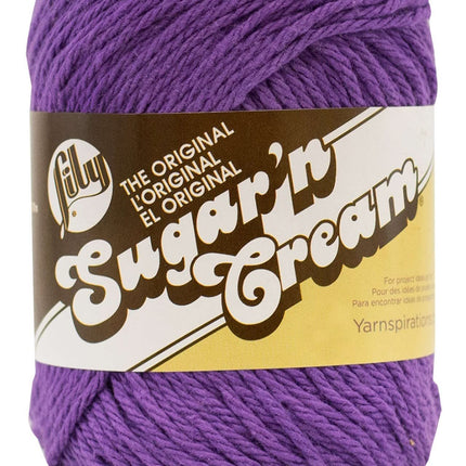 Lily Sugar 'n Cream Yarn - 100% Cotton - Assortment (Purple Pop)