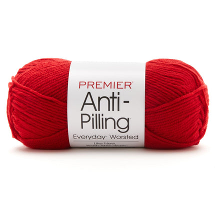 Premier Yarns Anti-Pilling Everyday Worsted Yarn 3-Pack with Gauge Tool, 100% Acrylic Medium #4 Weight Skeins for Crochet and Knitting Baby Blankets, 540 Yds (Pumpkin)