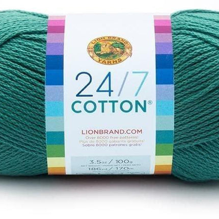 Lion Brand Yarn - 24/7 Cotton - 6 Skein Assortment (Ocean)