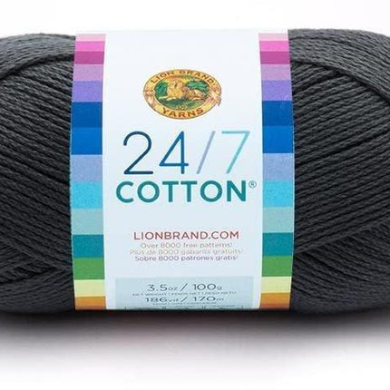 Lion Brand Yarn - 24/7 Cotton - 6 Skein Assortment (Noir)