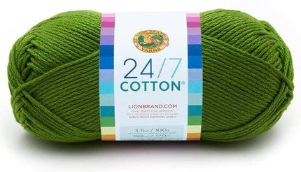 Lion Brand Yarn - 24/7 Cotton - Six Skein Assortment (Olive Tree)