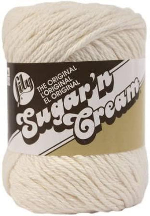 Variety Assortment Lily Sugar 'n Cream Yarn Bundle 100% Cotton Worsted #4 Weight Solids & Ombres with Needle Gauge (Mix 241)
