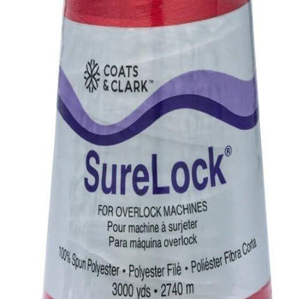 Coats & Clark - SureLock Serger Thread - 4 Cones (Red, Yellow, Blue, Green)