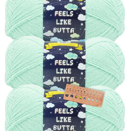 Lion Brand Yarn - Feels Like Butta - 3 Pack (Seagreen)