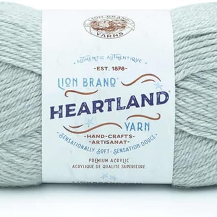 Lion Brand Yarn - Heartland - 6 Skeins with Needle Gauge (White Sands)