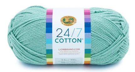 Lion Brand Yarn - 24/7 Cotton - 6 Skein Assortment (Ocean)