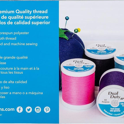 Coats & Clark Sewing Thread & Sew Happy Wooden Gift Box - 32 Spools