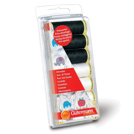 Gutermann Thread Set: Sew-All: 100m: Pack of 20, Assorted