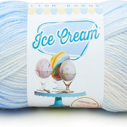 Lion Brand Yarn - Ice Cream - 6 Pack with Needle Gauge