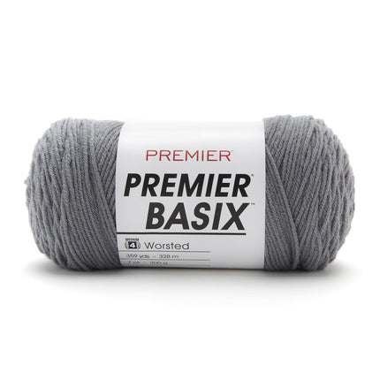 Premier Basix Worsted Weight Yarn – 3 Pack with Tapestry Needles, Soft Acrylic #4 Medium Yarn for Knitting & Crochet (Parent 1)