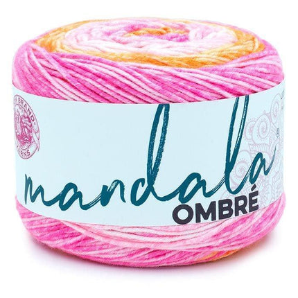 Lion Brand Yarn -Mandala Ombre - 6 Pack with Needle Gauge