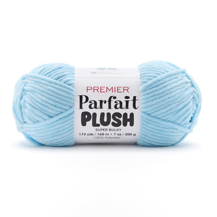 Premier Yarns Parfait Plush Thicker Super-Bulky 3-Pack with Tapestry Needles, 100% Polyester #6 Weight Skeins for Crochet Amigurumi and Soft Toys, 522 Yds