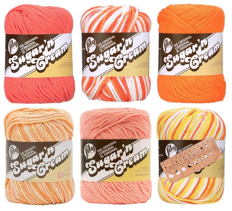 Lily Sugar 'n Cream Yarn Assortment - 100% Cotton (Creamsicle)