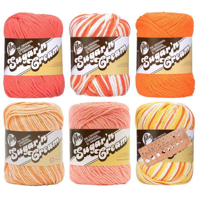 Lily Sugar 'n Cream Yarn Assortment - 100% Cotton (Creamsicle)