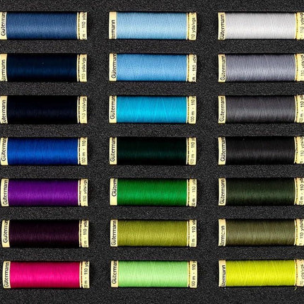 Gutermann Sew-All Polyester Sewing Thread Set – 42 Spools, 100m Each – Thread Set in Organizer Case