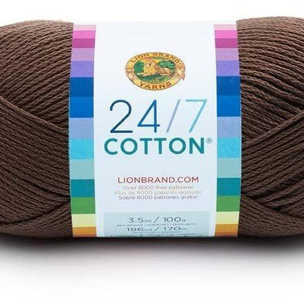 Lion Brand Yarn - 24/7 Cotton - 6 Skein Assortment (Mix 7)