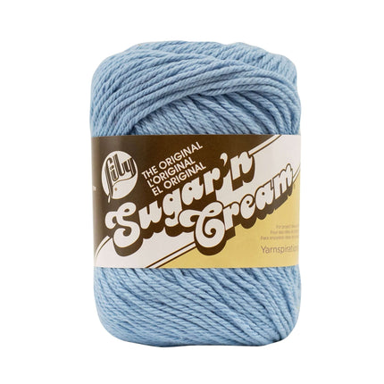 Variety Assortment Lily Sugar 'n Cream Yarn Bundle 100% Cotton Worsted #4 Weight Solids & Ombres with Needle Gauge (Mix 241)