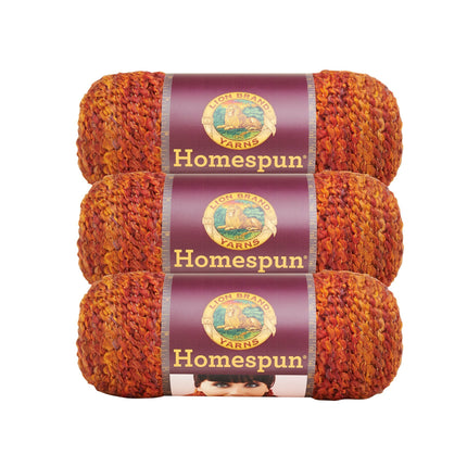Lion Brand Homespun Yarn (3-Pack) Wild Fire 790-408