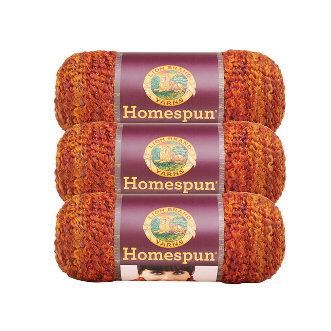 Lion Brand Homespun Yarn (3-Pack) Wild Fire 790-408