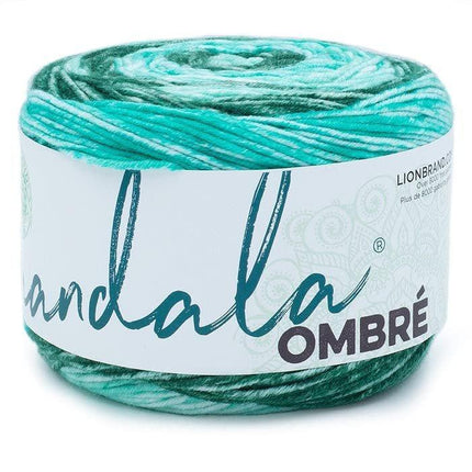 Lion Brand Yarn -Mandala Ombre - 6 Pack with Needle Gauge