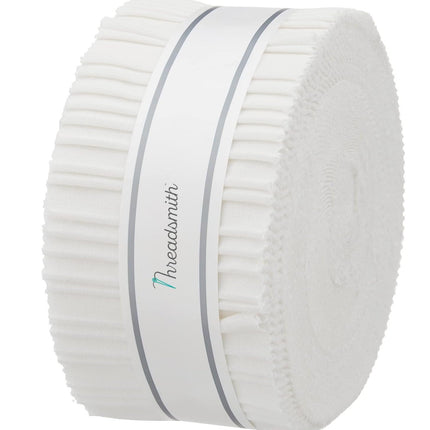 Threadsmith - Jelly Roll - 40 Strips 2.5x44 inches 100% Cotton (White)