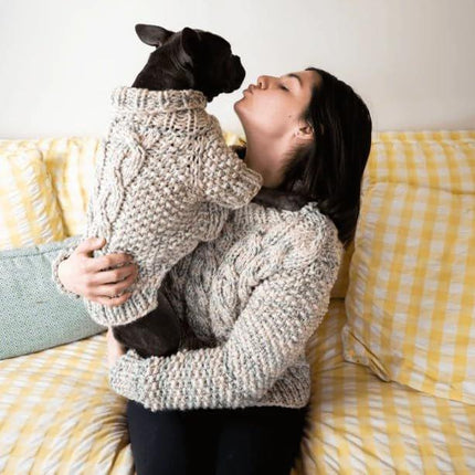 Lion Brand Yarn - Wool-Ease Thick & Quick - 3 Skein Assortment (Greige Tweeds)