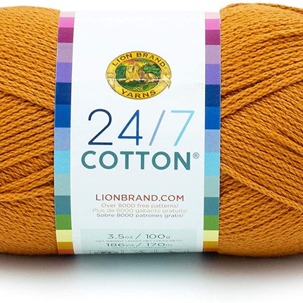 Lion Brand Yarn - 24/7 Cotton - 6 Skein Assortment (Autumn)