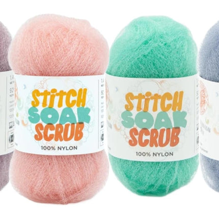 Lion Brand Yarn - Stitch Soak Scrub - 6 Color Assortment (Coral Reef)